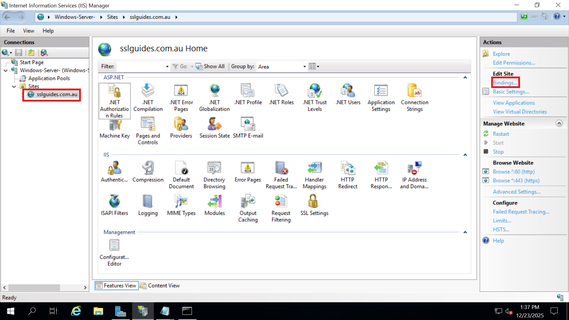 ACME SSL Configuration Guide for IIS - Windows Server