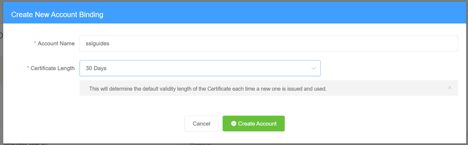 ACME New External Account Binding Length